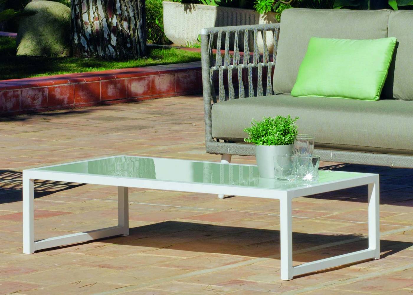 Mesa de centro Aluminio Lux Rhodos de Hevea Jardín Terraza Aluminio